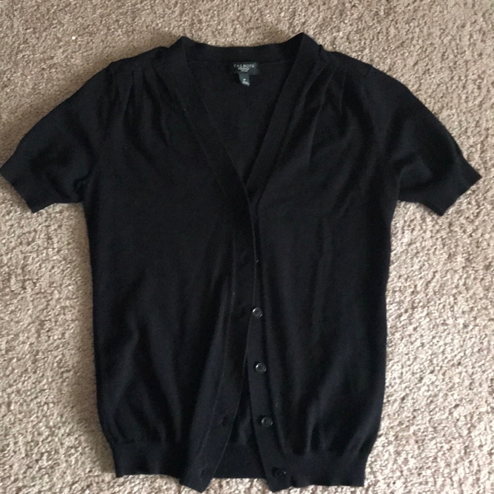 Short sleeve button up cardigan